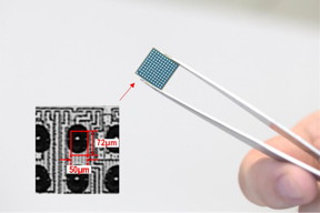 Figure 1. Photograph of a chip containing the proposed PLL
The entire all-digital PLL fits in a 50  72 μm2

region, making it the smallest PLL to date.