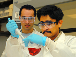 Photo: Jacque Brund.

Nanoscience Technology Center post-doctoral fellow Sudip Nath and graduate student Charalambos Kaittanis are co-authors of the study published in Analytical Chemistry.