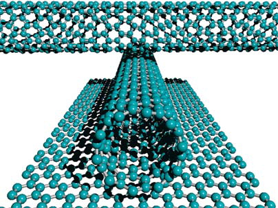 Image / Chang Young Lee
MIT researchers are designing sensors that use carbon nanotubes, shown here in middle and at top, to detect hazardous gases.