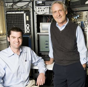 Clare McLean
Dr. Chet Moritz (left) and Dr. Eberhard Fetz (right) in their UW lab. 