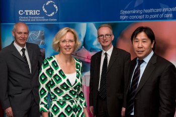 Professor Tony Bjourson , Dr Susan Whoriskey, Dr Maurice O'Kane and business leader Trung Do at the C-TRIC conference.