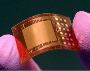 In a new technique for producing nanogenerators, researchers transfer vertically-aligned nanowires to a flexible substrate. (Courtesy of Zhong Lin Wang)