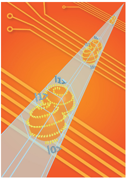 Nanowire-1-WEB: Artist's impression of nanowire qubits. Credit: Gemma Plum