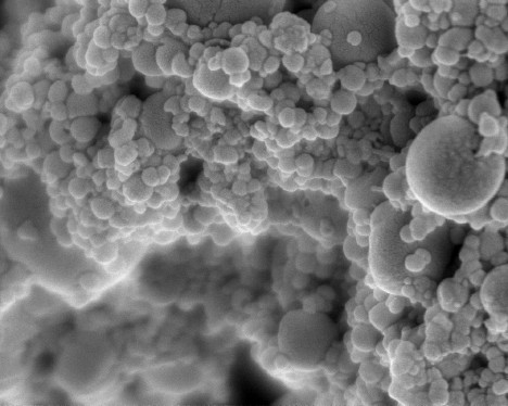 Hydroxyapatite nanoparticles are incorporated into multilayer coatings for faster bone tissue growth.
Image courtesy of the Hammond Lab 