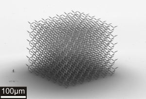 Pentamode metamaterials almost behave like fluids. Their manufacture opens new possibilities in transformation acoustics. (Source: CFN, KIT)