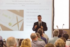 FBI Supervisory Special Agent Cody Monk presents at the FBI Academic Alliance Seminar last week at UMSL. The Center for Nanoscience held the event. (Photo by August Jennewein)