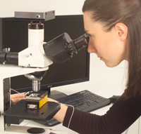 A NanoSight LM-10 nanoparticle characterization system as used at Saarland University in Germany.