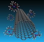 Crown ether cages trap potassium ions but leave nanotubes with a repellant negative charge in solutions that will be valuable for forming very strong, highly conductive carbon nanotube fibers. The Rice University discovery appears in ACS Nano.Credit: Mart Group/Rice University