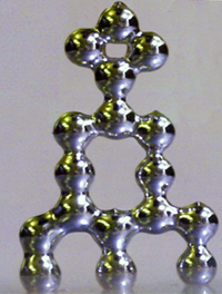 Researchers have developed three-dimensional structures out of liquid metal. Image: Michael Dickey.