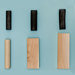 Any kind of wood can be made into biochar by heating in a low-oxygen chamber. Some types of wood work better than others. Pictured, left to right, are white birch, white pine and red cedar.Photo by L. Brian Stauffer