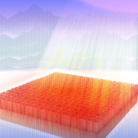 A quasi-random structure to maximise performance of a thin film silicon solar cell. Credit: Dr Li Juntao