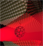 Rice University scientists discovered the bonds in a carbon-60 molecule  a buckyball  can be "detuned" when exposed to an electric current in an optical antenna. Credit: Natelson Group/Rice University