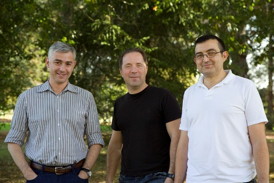 From left to right, Alex Noy, Vadim Frolov and Arturo Escalada