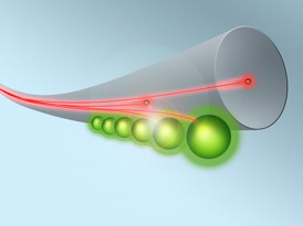 Atoms coupled to a glass fiber: A system that can slow down light dramatically.
CREDIT: TU Wien