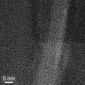 Shock lamellae are formed when lightning hits rock, the study found. Here, a single lamella is seen under a transmission electron microscope. Lamellae appear as straight, parallel lines and occur when the crystal structure of a mineral deforms in response to a vast wave of pressure.
CREDIT: University of Pennsylvania