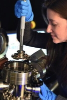 The US Naval Research Laboratory (NRL) uses the CAMECA Local Electrode Atom Probe (LEAP) to provide nanoscale surface, bulk and interfacial materials analysis. Here a researcher loads a carousel of specimens into the LEAP for analysis.