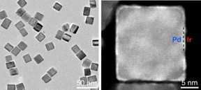 A new catalyst that improves the sensitivity of the standard PSA test more than 100-fold, pictured above, is made of palladium nanocubes coated with iridium.
CREDIT: Xiaohu Xia, Michigan Technological University