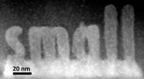 ORNL researchers used a new scanning transmission electron microscopy technique to sculpt 3-D nanoscale features in a complex oxide material.
CREDIT: Department of Energy's Oak Ridge National Laboratory