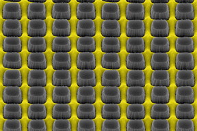 An array of nanopillars etched by thin layer of grate-patterned metal creates a nonreflective yet conductive surface that could improve electronic device performance.

Image courtesy of Daniel Wasserman