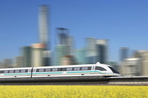 High speed maglev trains use superconductors to make the train hover above the track Image from Shutterstock, cyo bo