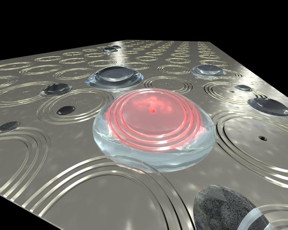 Plasmonic interferometers that have light emitters within them could make for better, more compact biosensors.
CREDIT: Pacifici Lab / Brown University