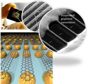 Suspended graphene nanoribbons in wafer-scale.
CREDIT: Toshiaki Kato