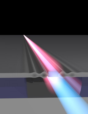Yale scientists have found a way to amplify the intensity of light waves on a silicon microchip.
CREDIT: Yale University