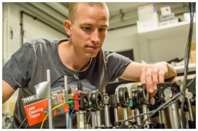 Assistant Professor Kasper Jensen in the Quantop research group's laboratories at the Niels Bohr Institute where the experiments are carried out.
CREDIT: Ola Jakup Joensen