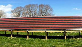 A demonstration solar park based on polymer solar cells at the Technical University of Denmark in Roskilde, Denmark.
CREDIT: DTU Energy