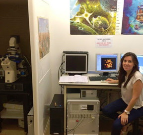 Ana Filipa Guedes from the Santos Group at iMM University of Lisbon works with the JPK NanoWizard AFM system