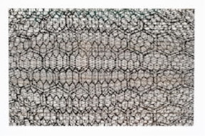 The "ink" in "Where Do I Stand?" by artist Joseph Cohen is actually laser-induced graphene (LIG). The design shows Cohen's impression of what LIG looks like at the microscopic level. The work was produced in the Rice University lab where the technique of creating LIG was invented. (Credit: Jeff Fitlow/Rice University)