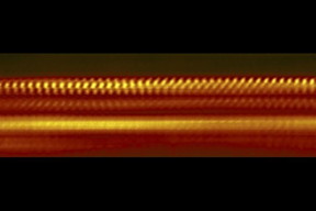 This greatly magnified image shows four layers of atomically thin materials that form a heat-shield just two to three nanometers thick, or roughly 50,000 times thinner than a sheet of paper.

CREDIT
National Institute of Standards and Technology