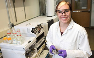 Chemist Erin Carlson led research showing that nanoparticles can cause resistance in bacteria.

Credit: Patrick O'Leary, University of Minnesota