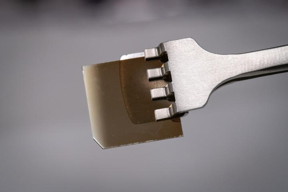 A thin layer of indium nitride on silicon carbide, created using the molecule developed by researchers at Linkping University, Sweden.

CREDIT
Magnus Johansson/Linkping University