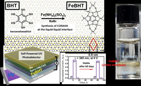 Scientists from Japan and Taiwan designed a nanosheet material using iron and benzenehexathiol that made for a high-performance self-powered UV photodetector with a record current stability after 60 days of air exposure.

CREDIT
Hiroshi Nishihara from Tokyo University of Science