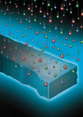 Ions from a reactive plasma shape a silicon nanowire approximately 40 atoms wide. The periodic atomic arrangement is preserved up to the edge of the nanowire.

CREDIT
Image courtesy of V.R. Manfrinato et al., Patterning Si at the 1 nm Length Scale with Aberration-Corrected Electron-Beam Lithography: Tuning of Plasmonic Properties by Design, Adv. Funct. Mater. 2019 1903429. Wiley-VCH GmbH. Reproduced with permission.