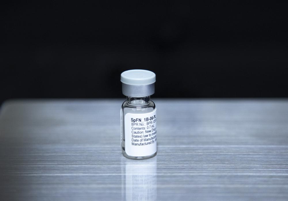 A vial of spike ferritin nanoparticle (SpFN), WRAIR’s COVID-19 vaccine. Built on a ferritin platform, the vaccine offers a flexible approach to targeting multiple variants of the virus that causes COVID-19 and potentially other coronaviruses as well.

CREDIT
U.S. Army photo by Mike Walters/ RELEASED