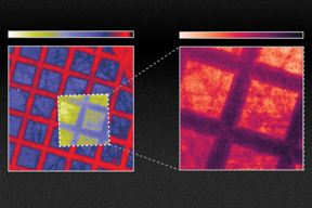 Researchers at MIT have shown how one could improve the efficiency of scintillators by at least tenfold by changing the materials surface. This image shows a TEM grid on scotch tape, with the right side showing the scene after it is corrected.

CREDIT
Image courtesy of Charles Roques-Carmes, Nicholas Rivera, Marin Soljacic, Steven Johnson, and John Joannopoulos, et al