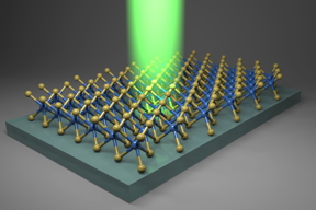 Caption:A green laser shines onto an atomically thin material. By probing how atoms vibrate when deposited on substrates and upon heating, researchers turn Raman spectroscopy into a scientific “ruler” to understand how 2D materials expand.
Credits:Courtesy of Yang Zhong and Lenan Zhang
