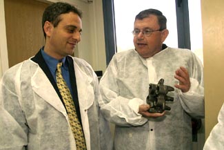 Eliezer Zandberg and ApNano Materials' CEO and Co-Founder, Dr. Menachem Genut