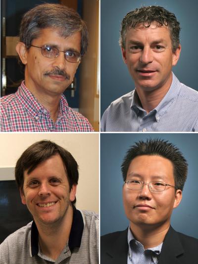 UCR engineers involved in the research project. Clockwise from top left: Ashok Mulchandani (pricipal investigator of the grant), Marc Deshusses, Nosang Myung and David Cocker.

Credit: Bourns College of Engineering, UC Riverside