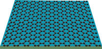 Image shows graphene, which can act as an atomic-scale billiard table, with electric charges acting as billiard balls. Image credit: Lau lab, UCR.