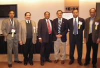 U.S. Nanotechies at the launch of The Indus Nanotechnology Association in New York City. From left to right: Challa Kumar, Brij M. Moudgil, Thomas Abraham, P. Somasundaran, Ganesh Skandan and Clarkson University Distinguished University Professor and CAMP Director S.V. Babu