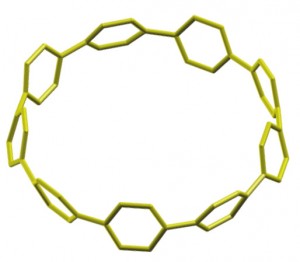 The shortest segment of a carbon nanotube has been synthesized for the first time. The compound, called cycloparaphenylene, could usher in a new era of more efficient carbon nanotube production.

Berkeley Lab is a member of the national laboratory system supported by the U.S. Department of Energy through its Office of Science. It is managed by the University of California (UC) and is charged with conducting unclassified research across a wide range of scientific disciplines. Located on a 200 acre site in the hills above the UC Berkeley campus that offers spectacular views of the San Francisco Bay, Berkeley Lab employs approximately 4,000 scientists, engineers, support staff and students. Its budget for 2008 was approximately $600 million. Studies estimate the Laboratorys overall economic impact through  direct, indirect and induced spending on the nine counties that make up the San Francisco Bay Area to be nearly $700 million annually. The overall economic impact on the global economy is an estimated $1.4 billion a year. Technologies developed at Berkeley Lab have generated billions of dollars in revenues, and thousands of jobs. Savings as a results of Berkeley Lab developments in lighting and windows, and other energy-efficient technologies, have also been in the billions of dollars.

Berkeley Lab was founded in 1931 by Ernest Orlando Lawrence, a UC Berkeley physicist who won the 1939 Nobel Prize in physics for his invention of the cyclotron, a circular particle accelerator that opened the door to high-energy physics. It was Lawrences belief that scientific research is best done through teams of individuals with different fields of expertise, working together. His teamwork concept is a Berkeley Lab legacy that continues today. 
