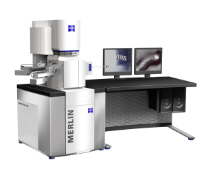 A key aspect of the new FE-SEM MERLIN(TM) from Carl Zeiss is Ease of use, for example in-situ sample cleaning, unique charge compensation or image acquisition in less than one minute. (Graphic: Business Wire)