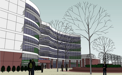 An artist's rendering of the planned facility, to be completed in 2012.