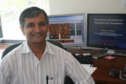 Ratnesh Lal, a UCSD bioengineering and mechanical engineering professor, led a multi-disciplinary team of researchers in a breakthrough discovery relating to Alzheimer's disease.
