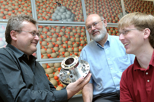 Argonne scientists (from left) Stefan Vajda, Larry Curtiss and Jeff Greeley have developed a new way of creating propylene that eliminates the many environmentally unfriendly by-products.