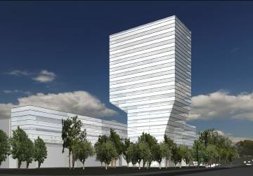 3D visualization of imecs new office building. Construction will start Q4 2010