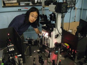 While in high school, Janet Sheung did a summer internship at Berkeley Lab in physics. She's now completing a doctorate in biophysics, and is custom building a 3D single molecule imaging system to study proteins. (Photo courtesy Janet Sheung)